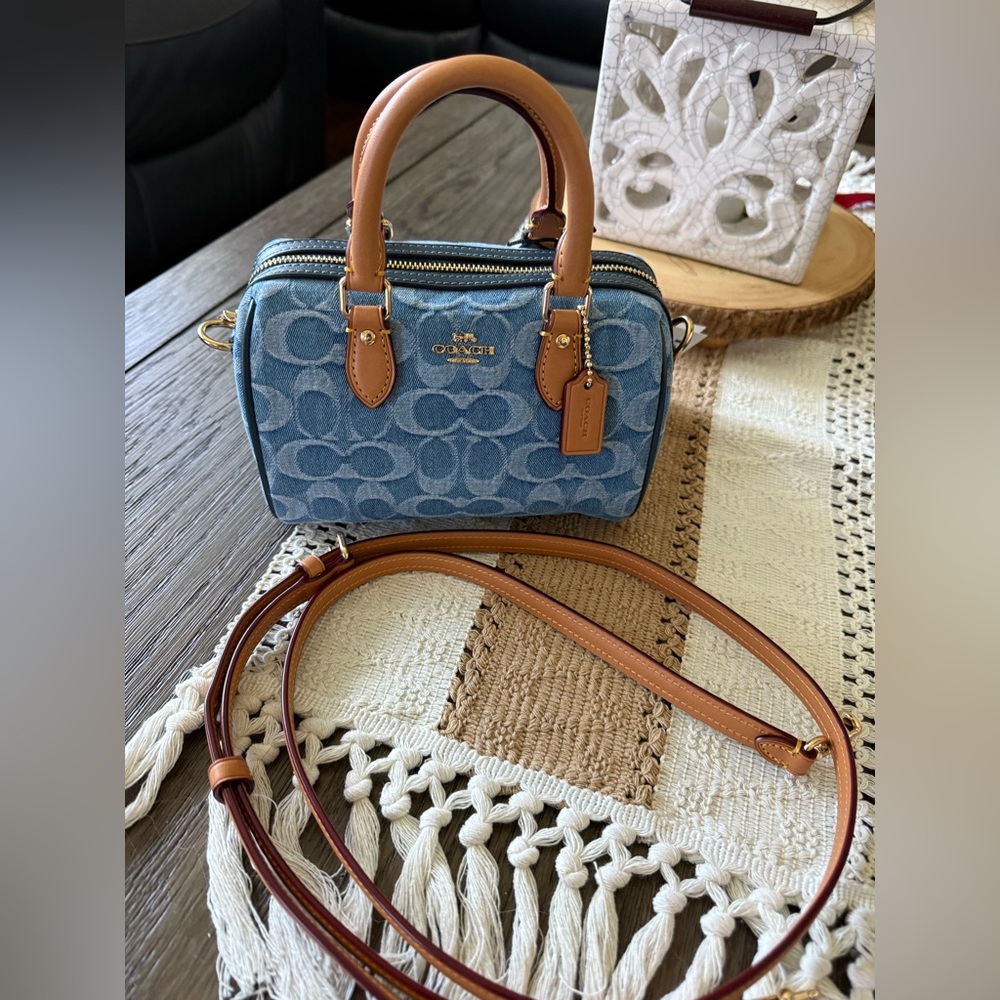 Coach Mini Rowan - signature denim January 2026 drop